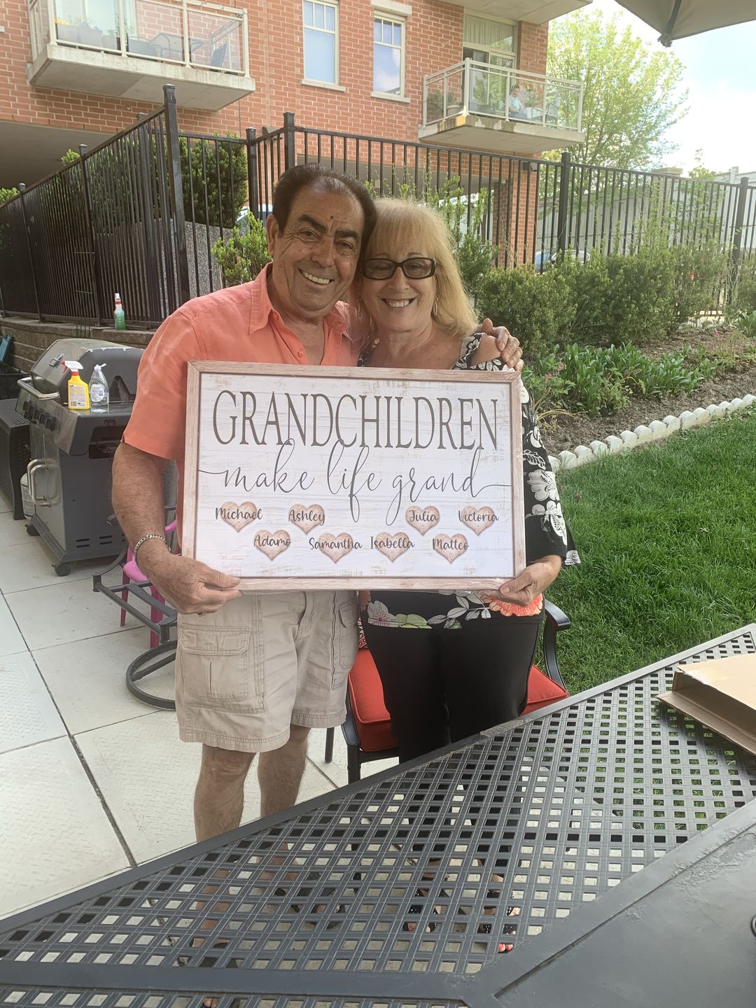 Customer photo review of Personalized "Grandchildren Make Life Grand" Premium Canvas