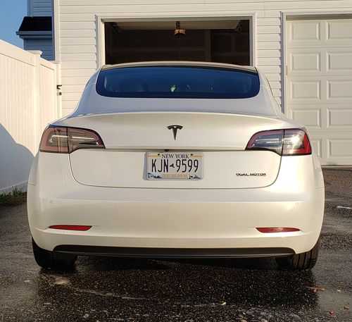 Customer photo review of Tesla Dual Motor Badge