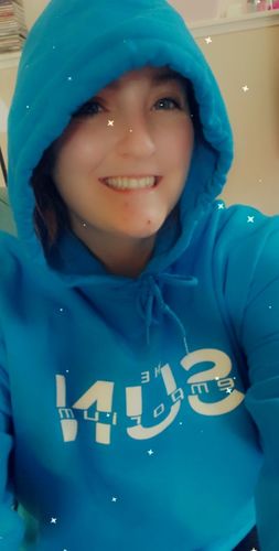 Customer photo review of TSE Hoodie - Sapphire/Teal
