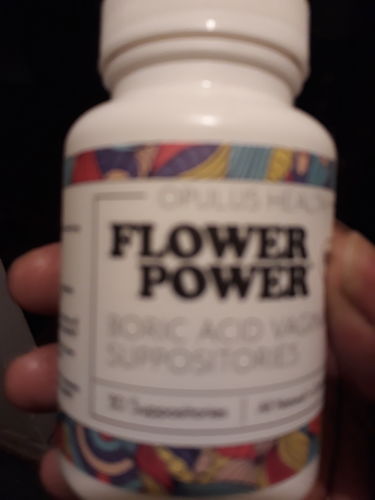 Customer photo review of Flower Power® Boric Acid Suppositories for Odor and Balance (30ct/ea)