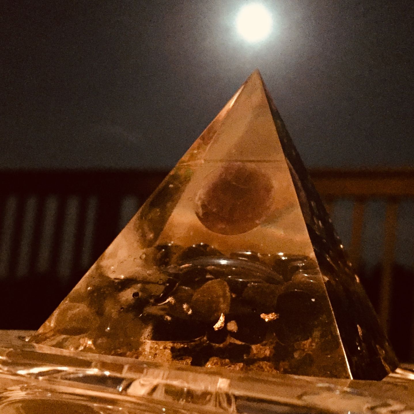 Customer photo review of EMF Protection Galaxy Orgone Pyramid