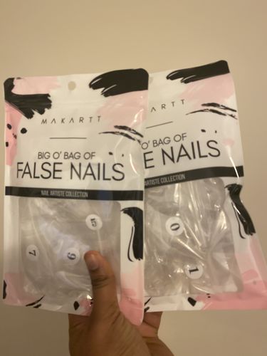 Customer photo review of Pack of 500 Pieces Long Stiletto Nail Tips