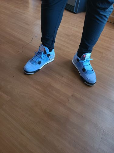 Customer photo review of Air Jordan 4 Retro 'University Blue' Pre Order