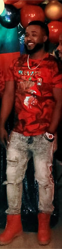 Customer photo review of Side Paint Stripe Track Denim Snow - Red (ZCM4700D)