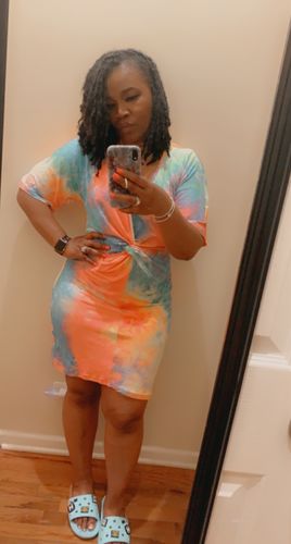 Customer photo review of Martinique Tie Dye Dress