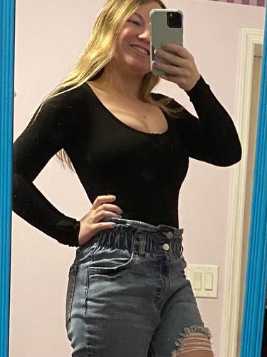 Customer photo review of Long Sleeve Henley Bramisuit