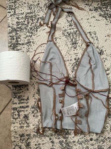 Customer photo review of Lace up halter top