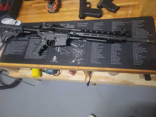 Customer photo review of AR-15 12" M-LOK Handguard /w QD Sling Sockets - Free Float