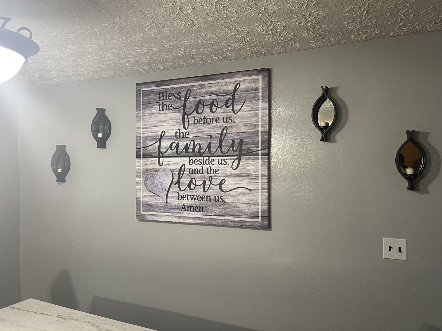 Customer photo review of "Food, Family, Love" Premium Canvas