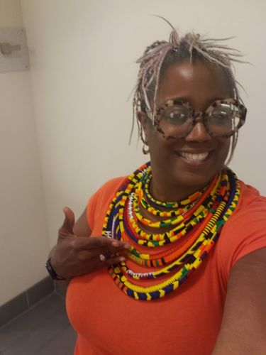 Customer photo review of Kente Rope Necklace