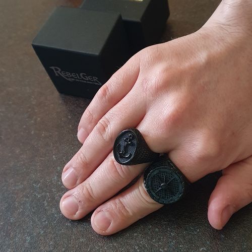 Customer photo review of BLACK ANTIQUE ANCHOR RING