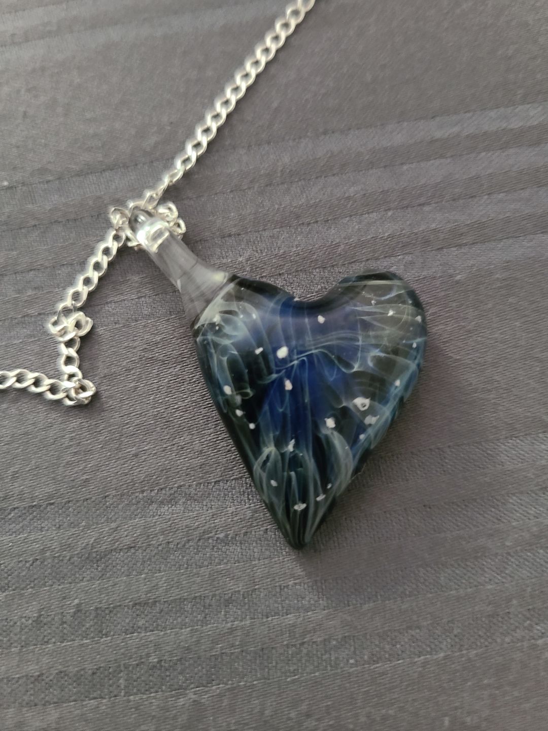 Customer photo review of Ghost Pendant with Infused Cremation Ashes