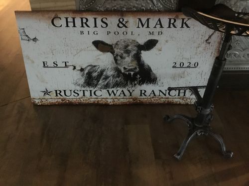 Customer photo review of Cattle Ranch Sign