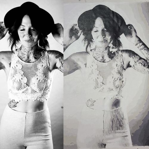 Customer photo review of Custom Paint By Numbers Kit - Upload Your Photo - Brush Set Included