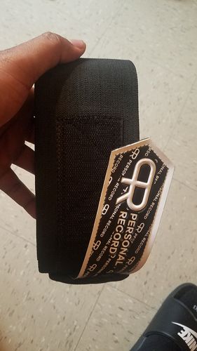 Customer photo review of Personal Record Heavy Duty Premium Knee Wraps PR906 - Black