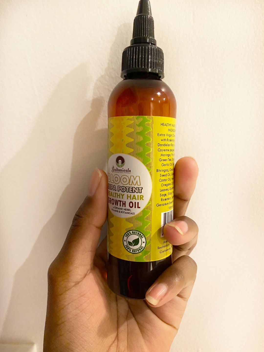 Customer photo review of Bloom- Supa Potent Healthy Hair Growth Oil