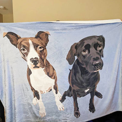 Customer photo review of Custom Pet Blanket
