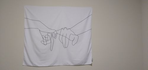 Customer photo review of Pinky Promise Sketch Tapestry