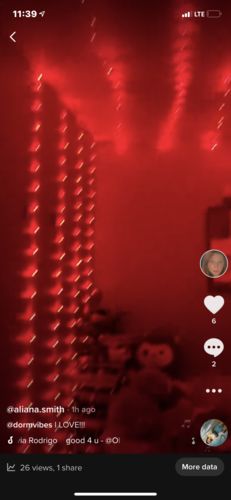 Customer photo review of DormVibes Color Changing Ceiling Lights