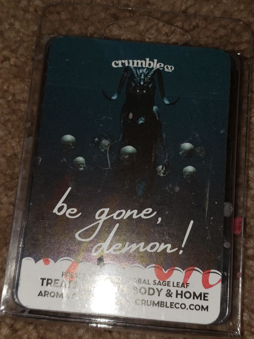 Customer photo review of Be Gone Demon Wax Melt