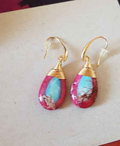 Customer photo review of TIBETISCHE ENERGIE-JASPIS-OHRRINGE