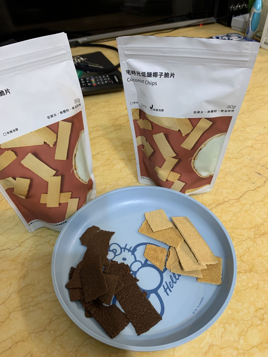Customer photo review of 低醣原味/可可/焦糖海鹽椰子脆片
