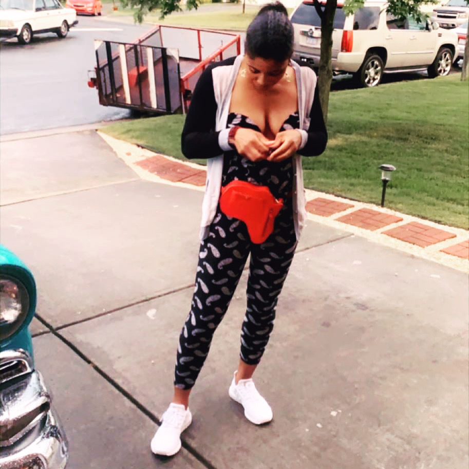 Customer photo review of Africa Fanny Pack/ CrossBody Bag - Red Leather