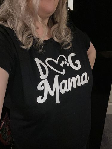 Customer photo review of Dog Mama T-Shirt (MRK X)