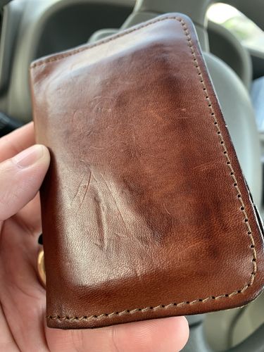 Customer photo review of No.52 | 'Buck Brown' Vertical Leather Wallet