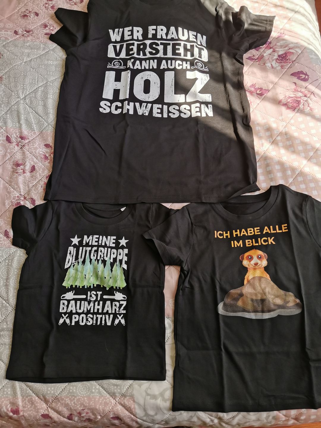 Customer photo review of Meine Blutgruppe ist Baumharz positiv  - Kinder Organic T-Shirt