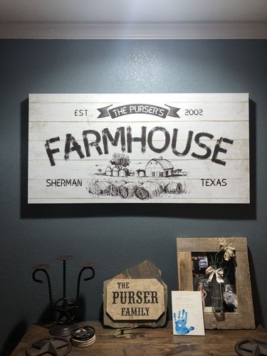 Customer photo review of Farmhouse - Personalized Premium Canvas