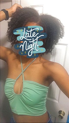 Customer photo review of Sleeveless drawstring halter open back top