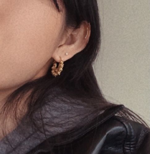 Customer photo review of Fatima Creolla Earrings