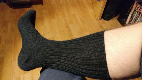 Customer photo review of J.B. Field's "Wool Weekender" 96% Merino Wool Sock