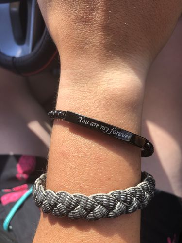 Customer photo review of 5mm Round Box Engravable Steel ID Bracelet