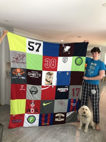 T-shirt quilt featuring patriots by KATHLEEN R. from MA