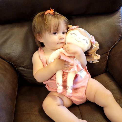 Customer photo review of Leyadol Personalized Ballet Girl, Gloveleya Ballerina Curly Hair Doll with Gift Bag
