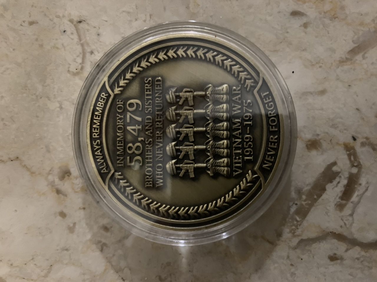 Customer photo review of Vietnam Veteran Coin