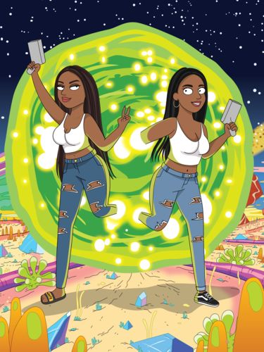 Customer photo review of 'Rick and Morty' Custom Portrait