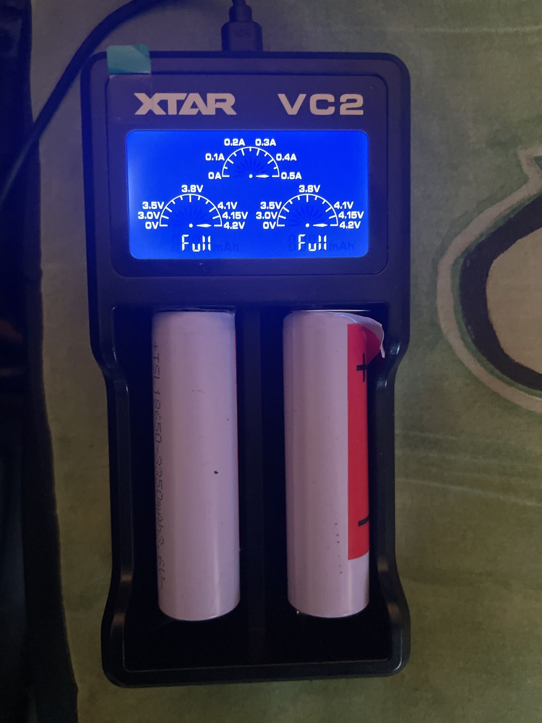 Customer photo review of XTAR VC2 2 Bay Digital Battery Charger