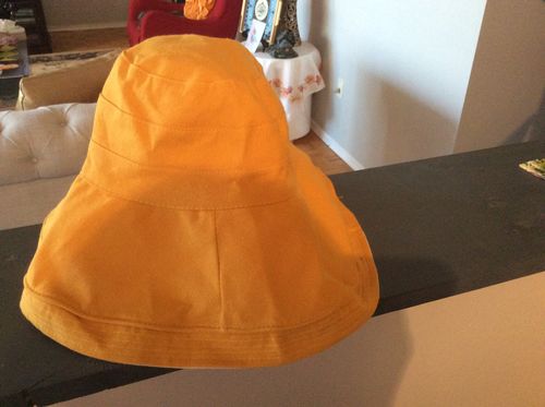Customer photo review of Female Summer Sun Hat Solid Color Foldable Hat