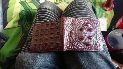 Customer photo review of Crocodile Leather Wallet