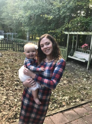 Customer photo review of Blue Plaid Casual Style Matching Dress for Mommy and Me