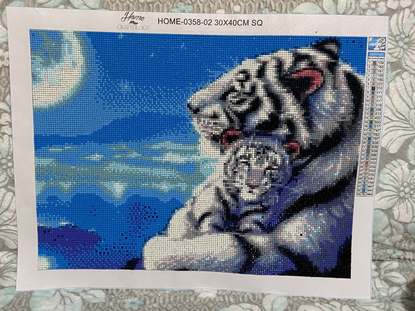 Customer photo review of Tiger and Cub - Diamond Painting Kit
