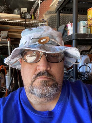 Customer photo review of Big Fisherman's Hat, Grey Camo