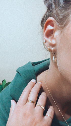 Customer photo review of Filigree & Pearl Cluster Earrings