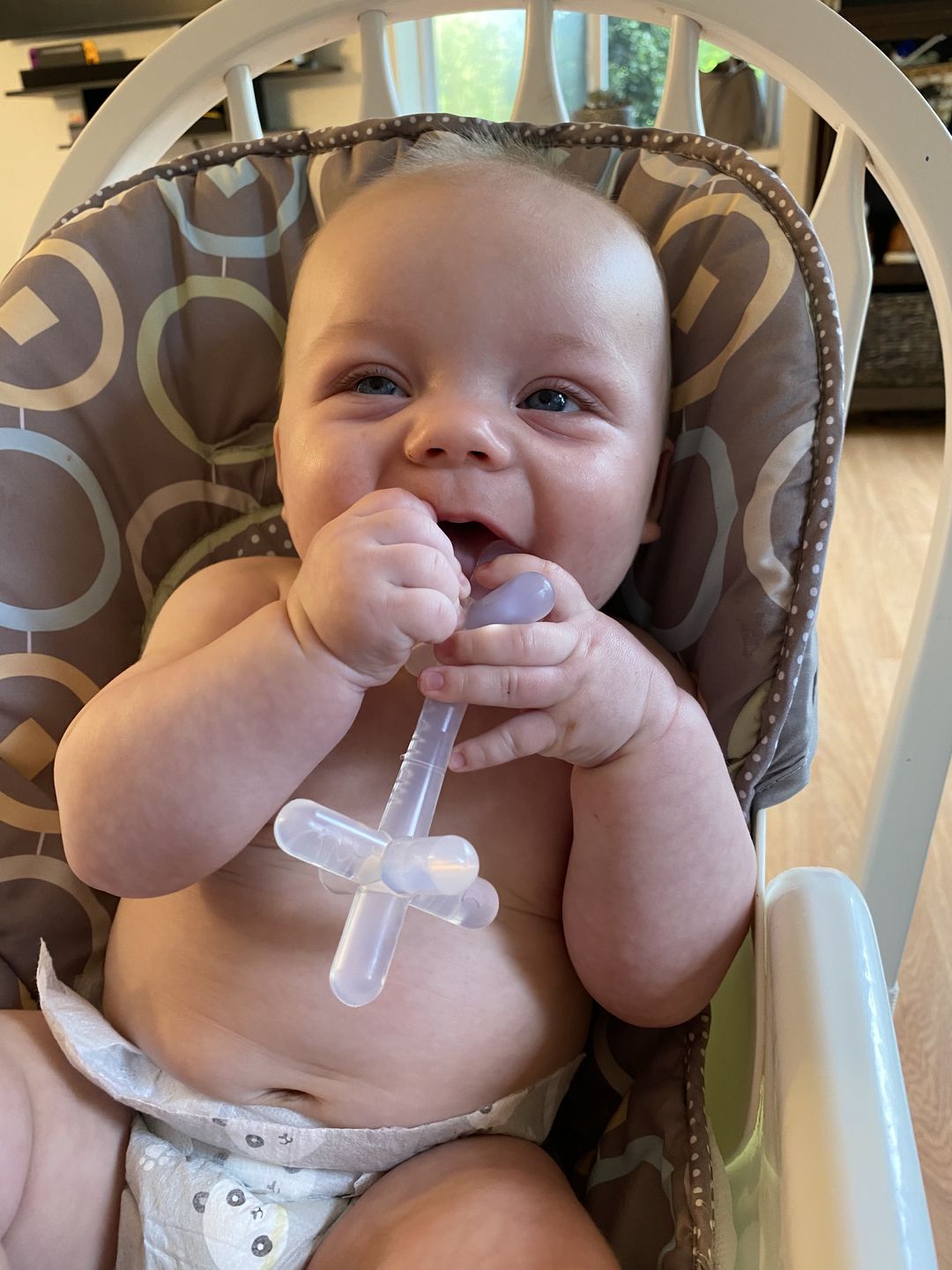 Customer photo review of moonjax® baby teether 2-pack