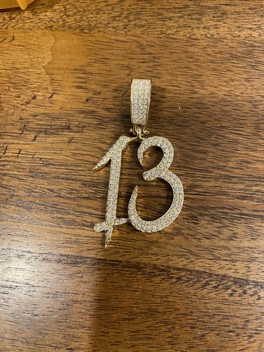 Customer photo review of Custom Paintbrush Letters Bust Down Piece