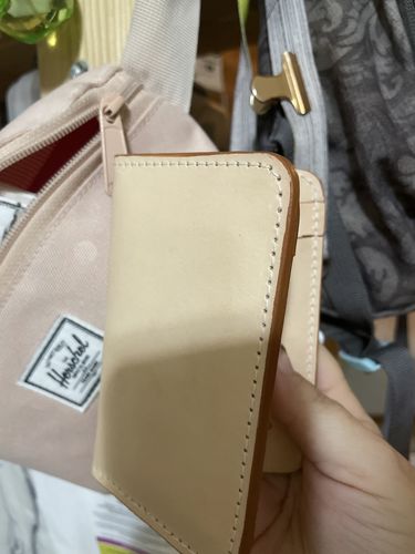 Customer photo review of No.52 | 'Natural Oak' Vertical Leather Wallet