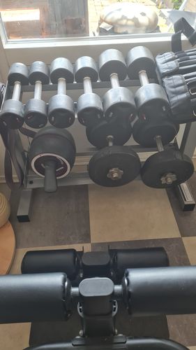 Customer photo review of Powerline Dumbbell Rack